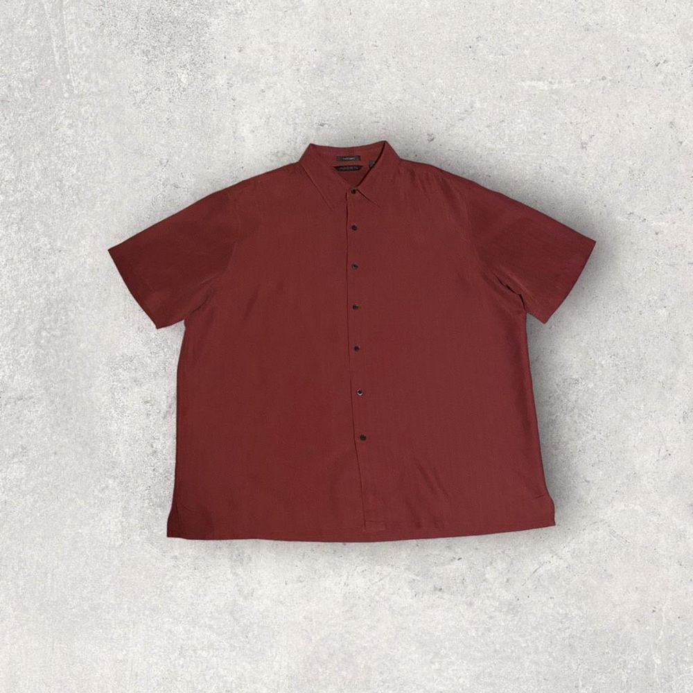 Axist Button Down Short Sleeve Casual Maroon Red Shirt Men’s XXL